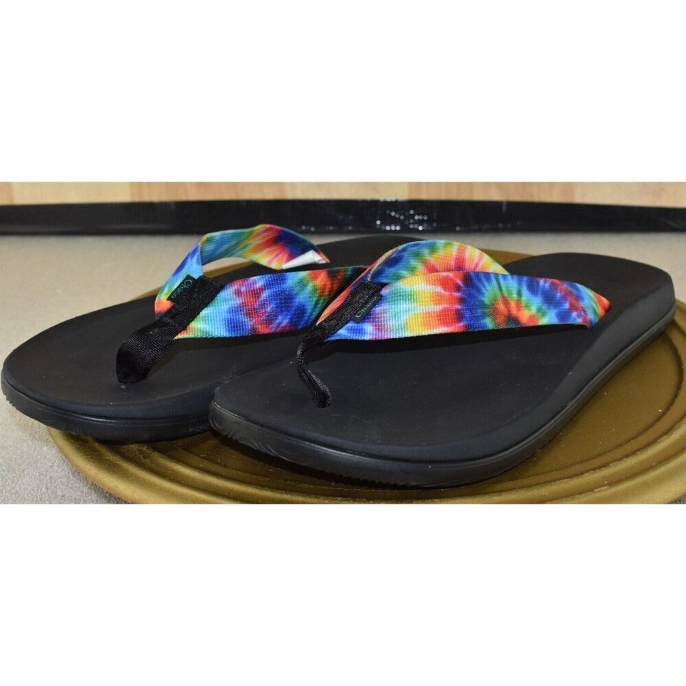 Chaco Chillos Men's Sandals Size 11 Dark Tie Dye Slip On Flip Flop JCH108035